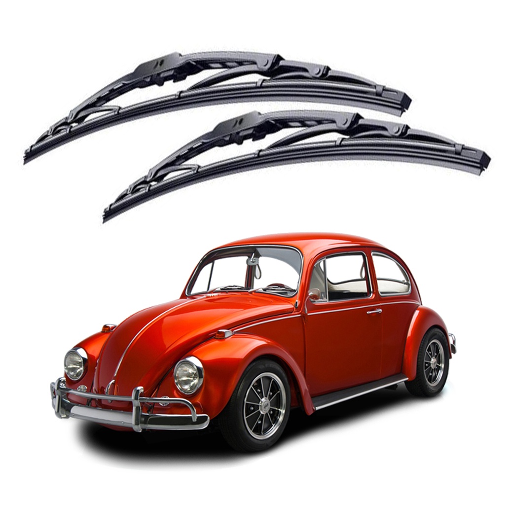 Kit Par Palhetas Limpador Para-brisa Ferro Volkswagen Fusca 1976 A 1986