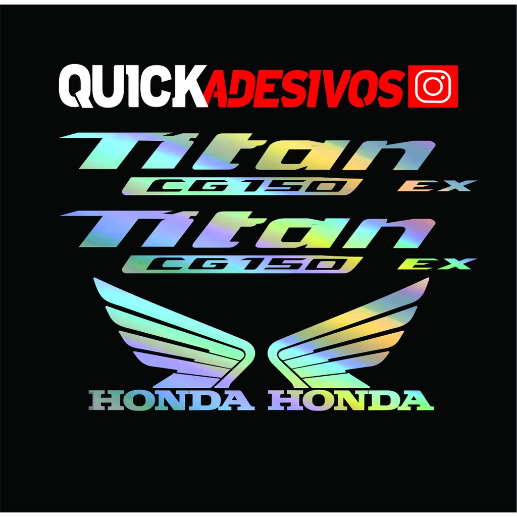 adesivo camaleão holografico para honda titan 150 mix 2010 2011 2012 2013