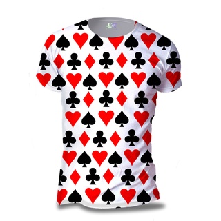 Camisa Camiseta Poker Naipes Baralho Jogos Estampa Total PKR4