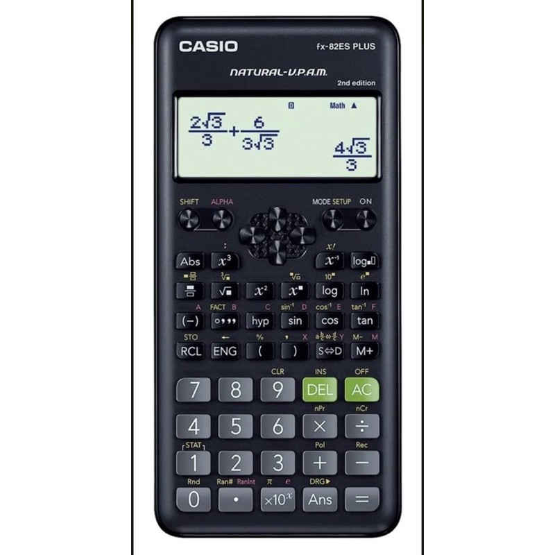 Calculadora Casio Científica Escolar Universitário FX-82 ESPLUS-2 Preta 252 Funções