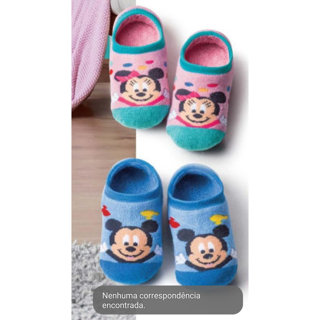 Meia Sapatilha Mickey E Minnie Baby Shopee Brasil