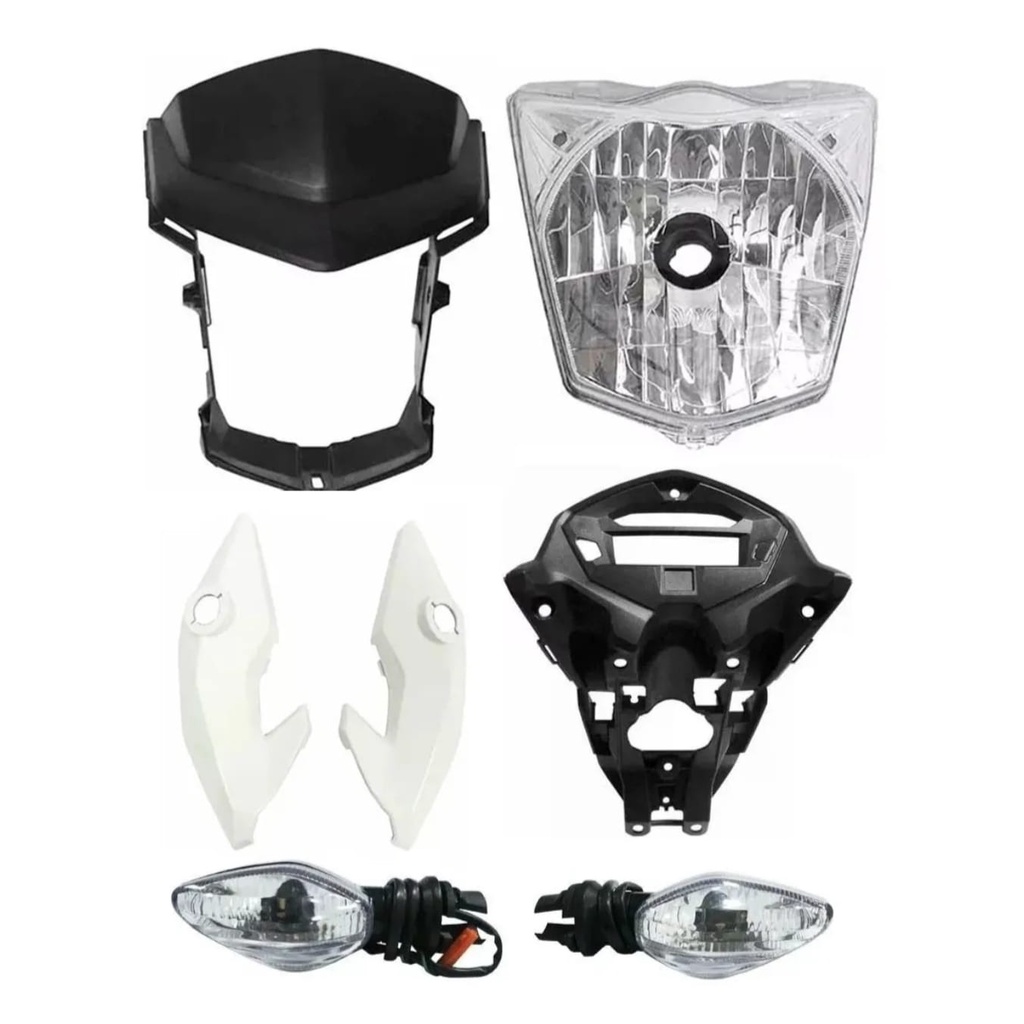 Frente Farol Completa Titan-Fan -Start 150 2014-2015 / Fan 160 2016 2017/Start 150 2015 ARANHA COM UM FURO BRANCO