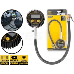 Medidor Digital De Pressão P/ Pneus 200 Psi 13,8 Bar Vonder 3599310150