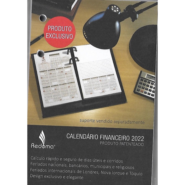 Refil Calendário Financeiro, Redoma 2022 | Shopee Brasil