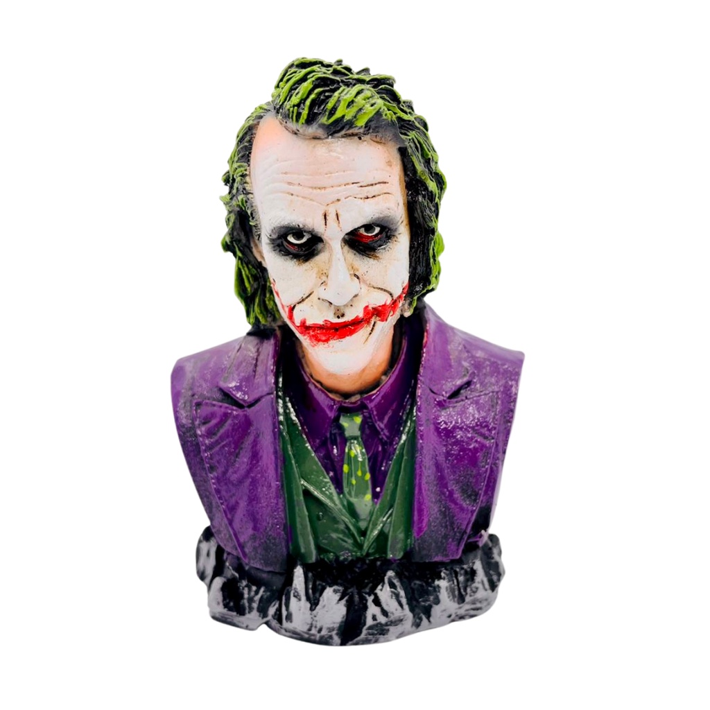 Boneco Busto Coringa Joker Colecionavel Estatua Miniatura Resina