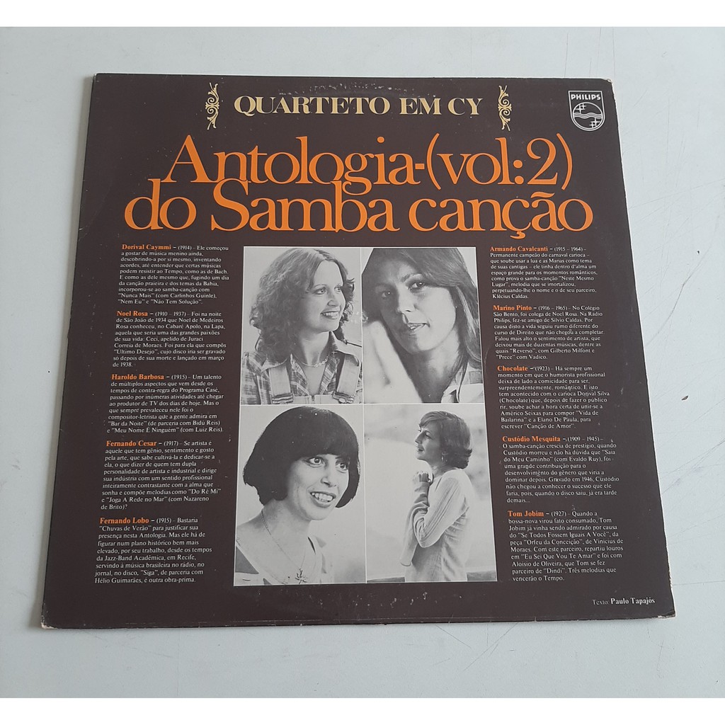 Lp Quarteto Em Cy - Antologia-vol2 Do Samba Canção