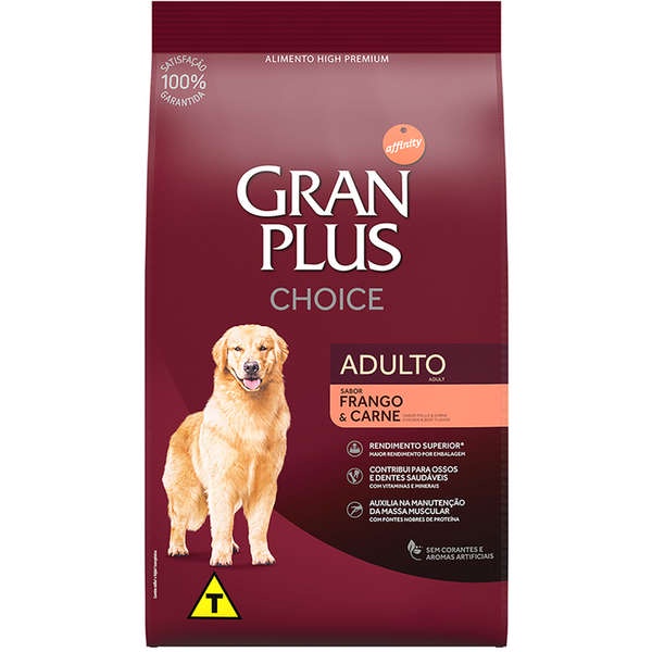 Ração Gran Plus Choice Frango e Carne para Cães Adultos 10kg