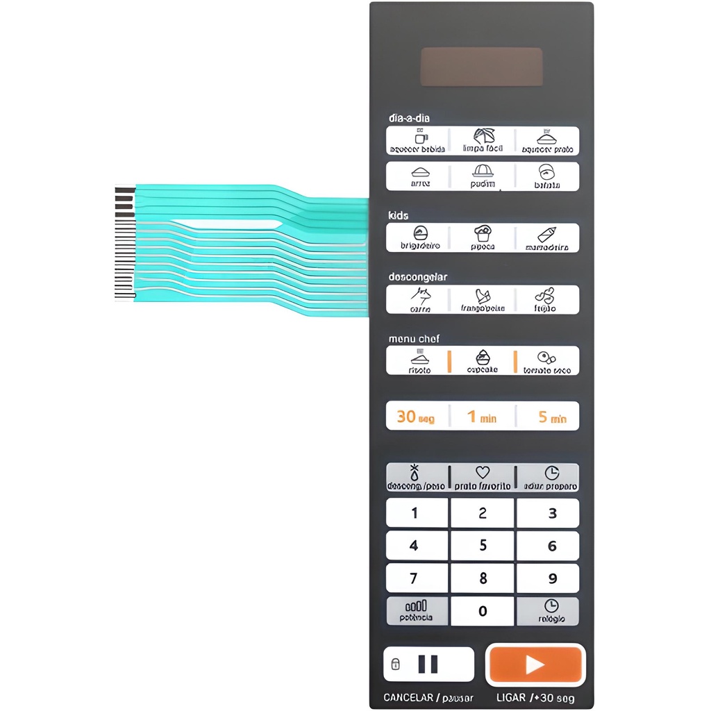 Membrana Teclado Microondas Midea Mtae 21 Mtae 22