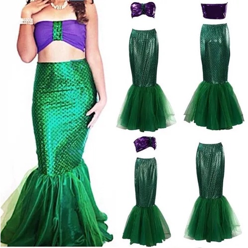 Fantasia Ariel Sereia Adulto Carnaval Halloween Cosplay | Shopee Brasil