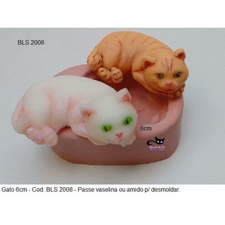 Molde de Silicone - Gato Deitado 6cm