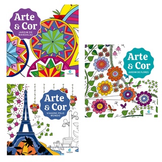 Livro para Colorir Arte e Cor Mandalas/Viagens/Flores Culturama 1 unidade