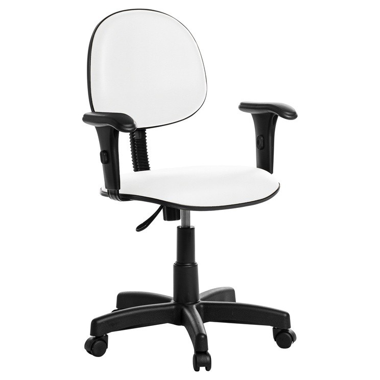 Cadeira de Escritório Executiva Com Braço Branco RCE
