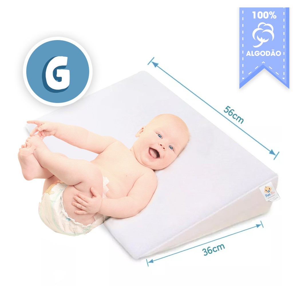 Travesseiro Anti-refluxo Para Berço Bebê Rampa Cama Grávida rampa capa 100% algodão em Oferta na Shopee