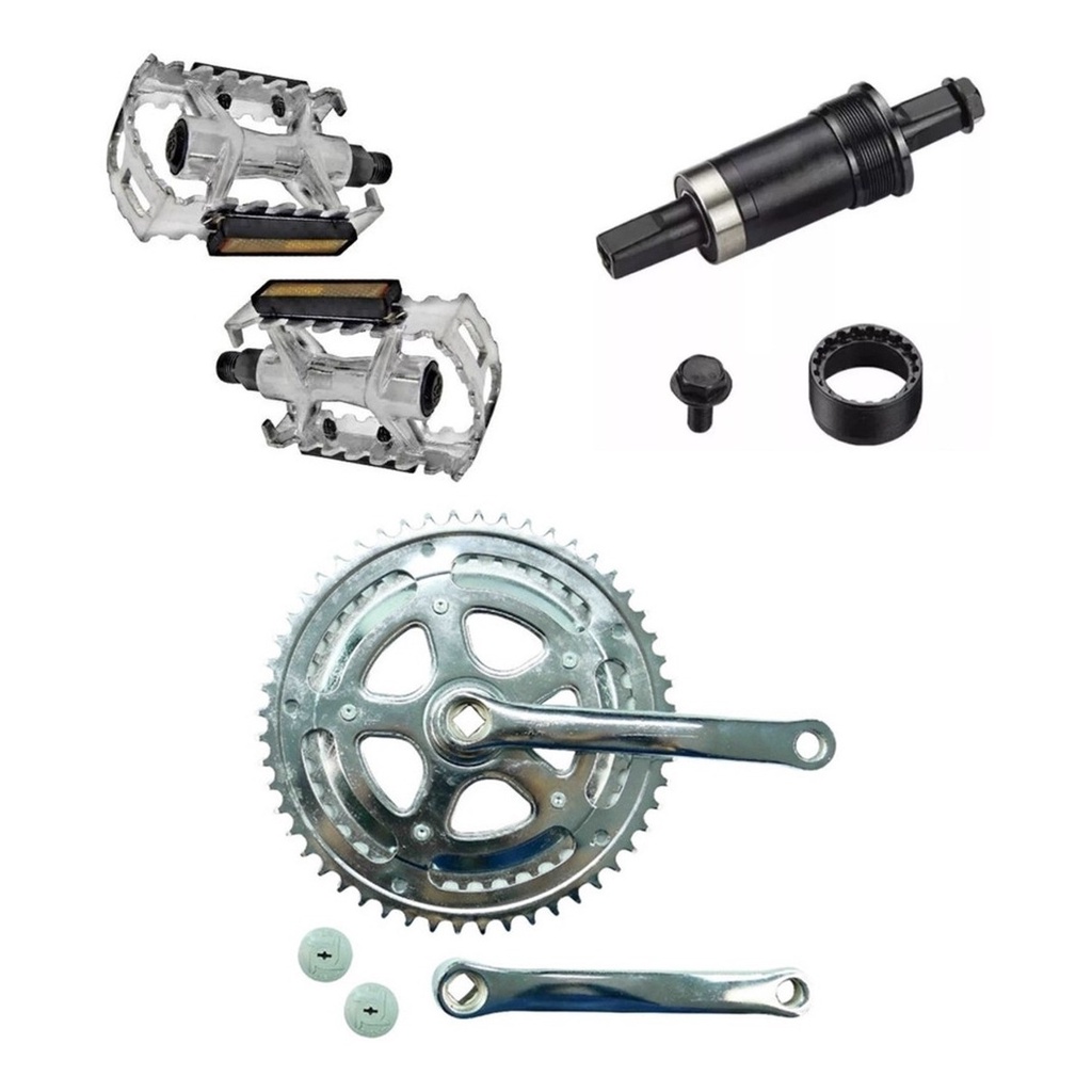 Kit Pedivela Caloi 10 Bike Antiga 42/52 D Pedal Mov Central.