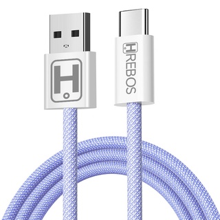 Cabo Tecido Carga Turbo E Dado 2 Metro Usb Para Tipo-C HRebos HS-291
