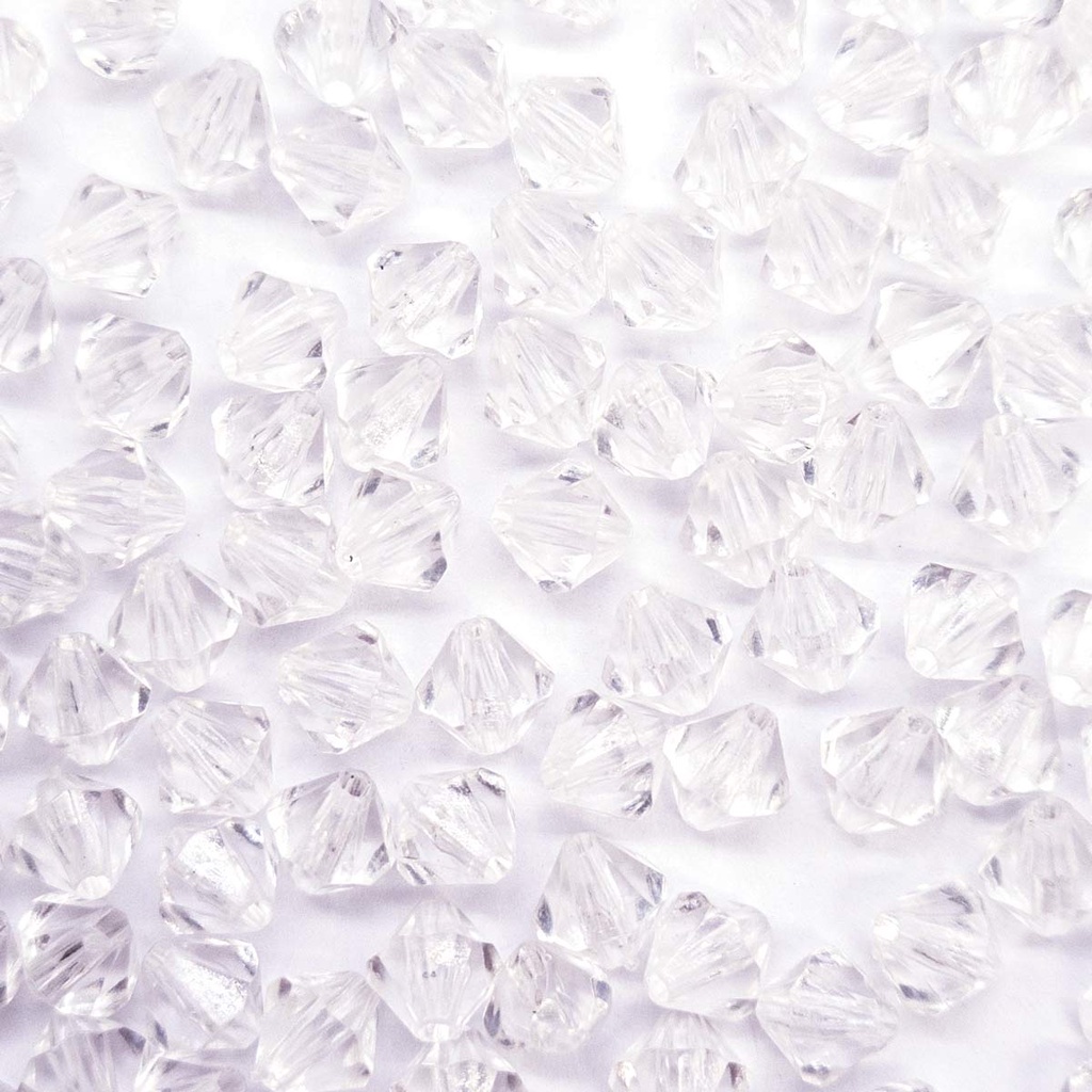 Miçanga Passante Balão Facetado Cristal Acrílico 8mm 10pçs 5g