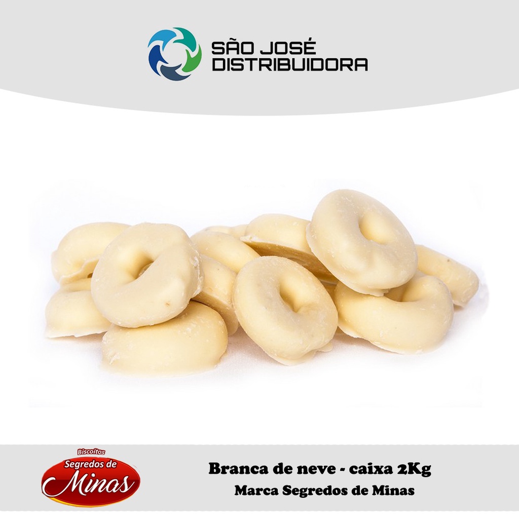 Bolacha Biscoito Branca de Neve Caixa 2Kg Petit Four