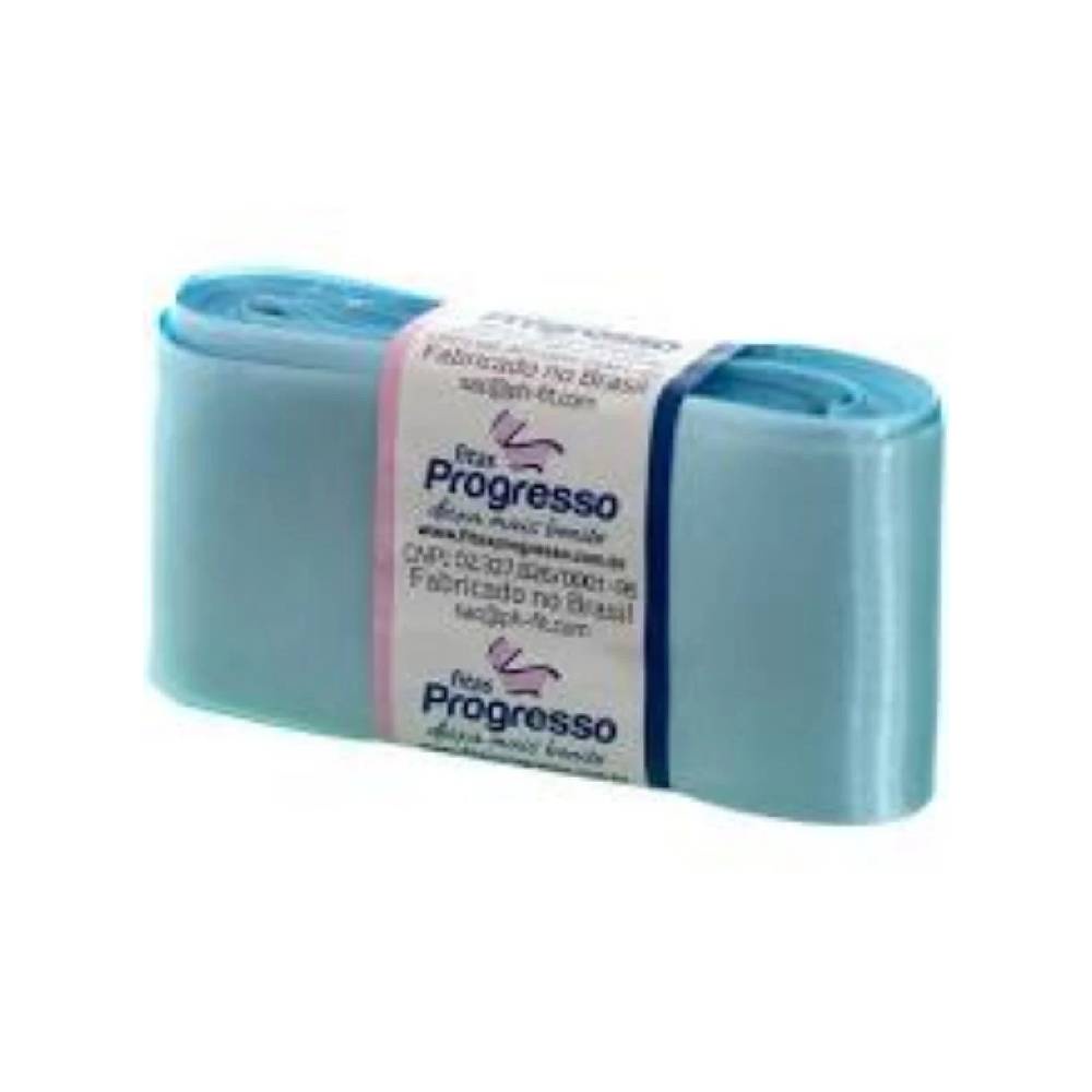 Fita de Cetim Progresso 50mm nº12 - 10m 212 Azul Bebê - 1un - Stationery