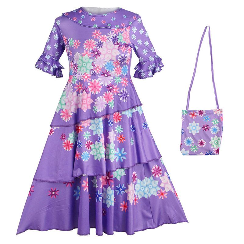 【Stock!!】 Encanto Isabela Floral Suits Ruffled Top Dress Suits Mother Daughter Matching parent-child wear