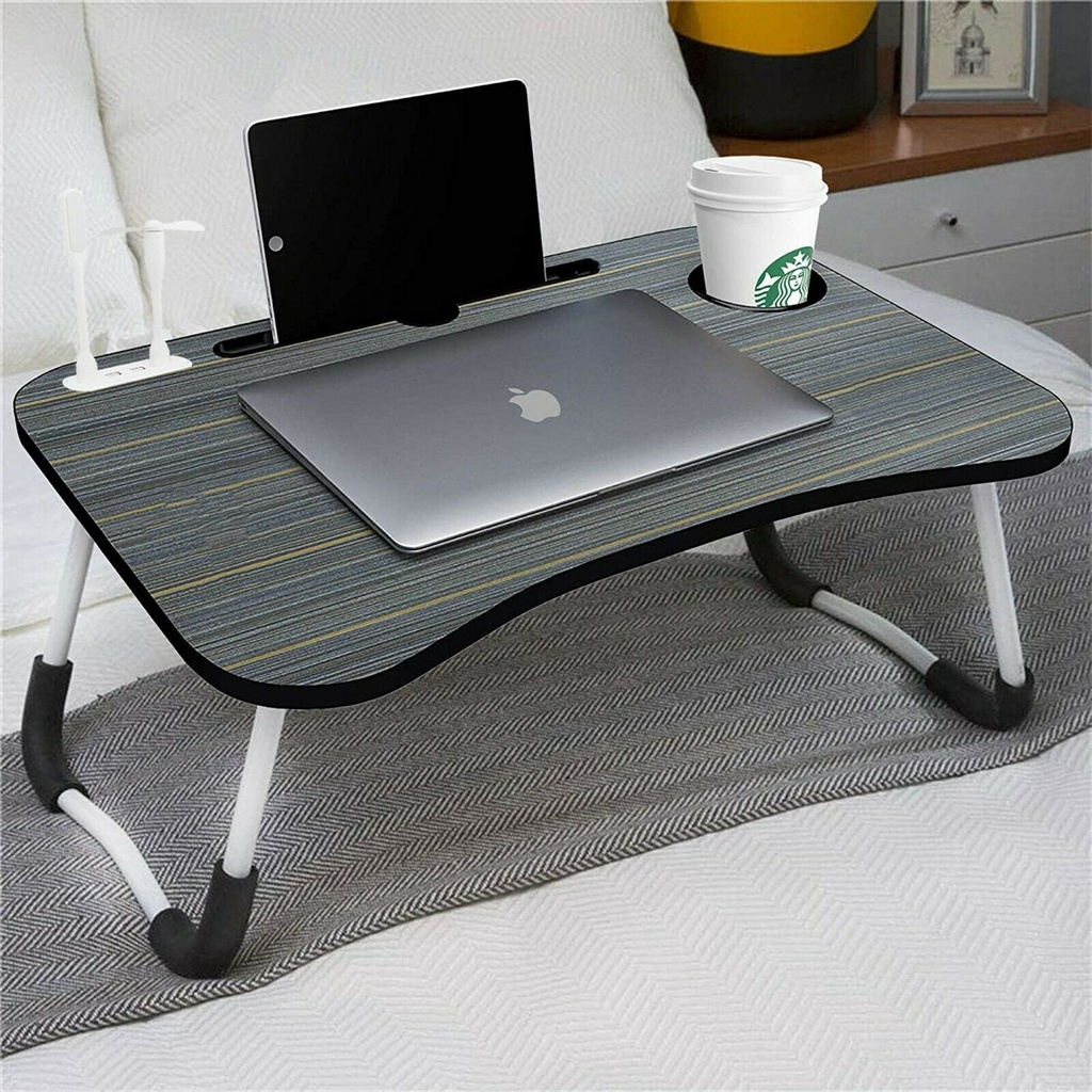 Mesa De Madeira Dobrável Portátil Para Notebook, Estudos, Tablet, alimentos Cama Sofá