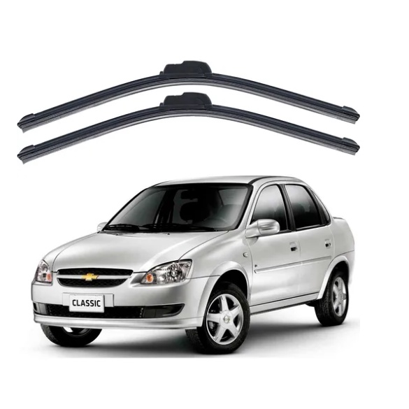 Par de Palhetas Limpador de Parabrisa Dianteiro Para Chevrolet Corsa Classic 1995 Até 2016