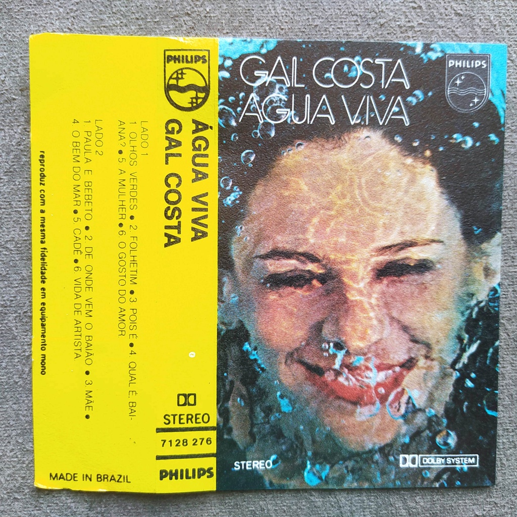 Fita K7 Gal Costa Agua Viva 1978 cassete MPB Caetano Caymmi Gilberto Gil Milton Nascimento