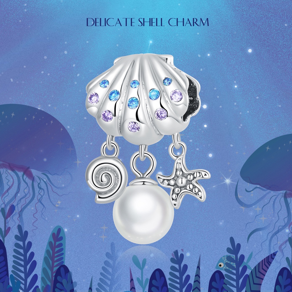 Bamoer S925 Pulseira Com Pingente De Oceano E Série De Amor/Contas/Acessórios De Moda · foto 2