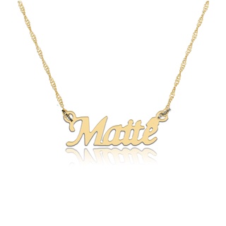 Colar corrente de Nome Personalizado Maitê feminino adulto infantil menina mulher folheado a ouro
