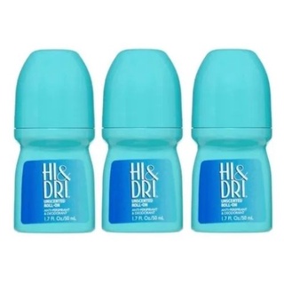 Kit HI&DRI Desodorante Rollon 50 ml Unissex Com 3 Unidades