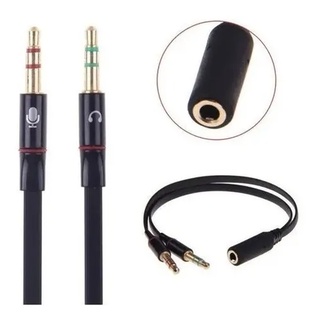 Cabo Adaptador Headset Para Fone 2 P2 Macho Para 1 P3 Fêmea