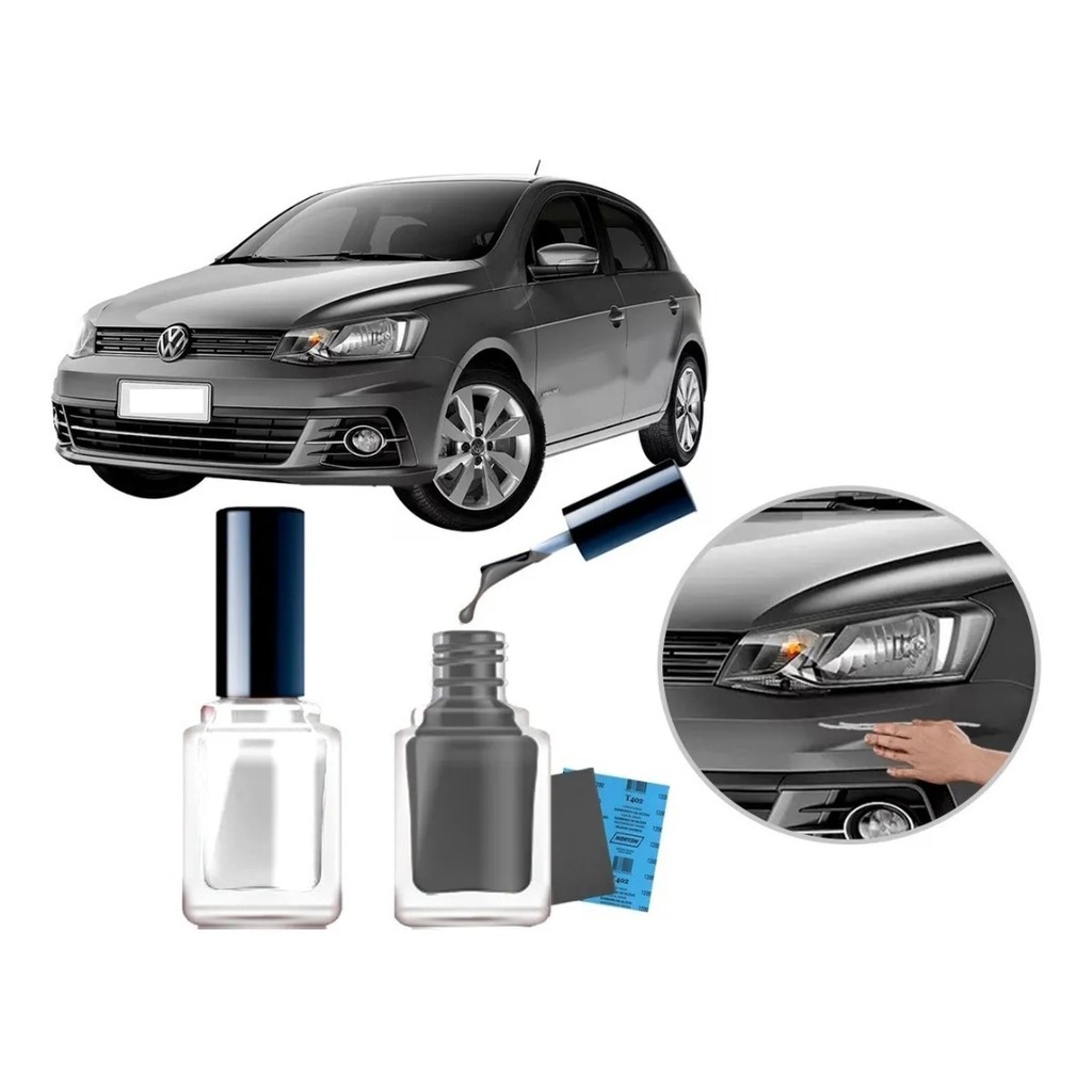 Tinta Tira Risco Automotivo Gol G5 Cinza Urano Vw 10ml Volkswagen em Oferta na Shopee