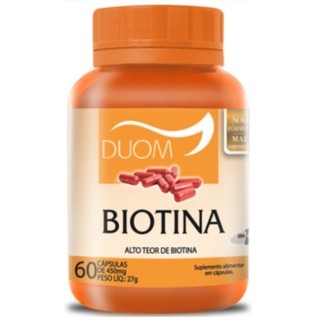 Biotina Vitamina B7 1 Cápsula Ao Dia - Saúde do Cabelo, Pele e Unhas Duom em Oferta na Shopee