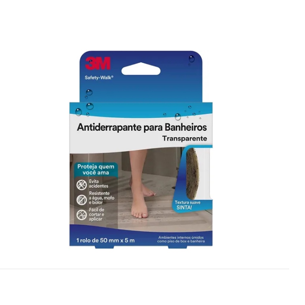 Fita Antiderrapante Banheiro Transparente 3M