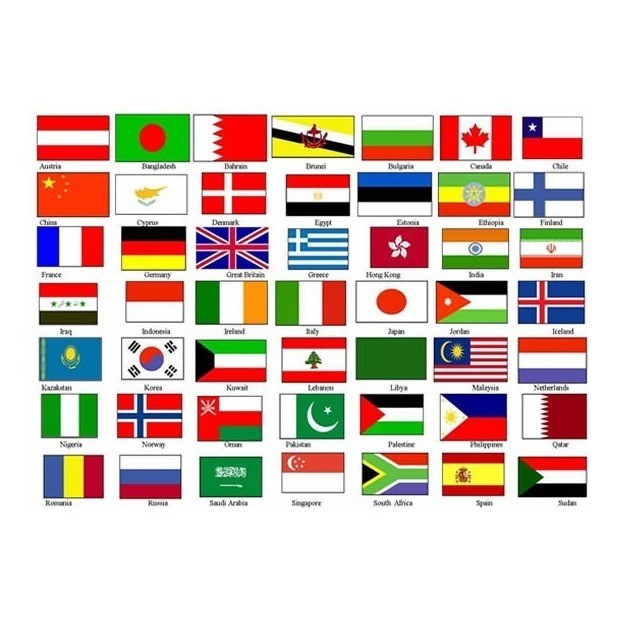 Adesivo Mini Bandeira 18 Unidades Temos Todos Os Países