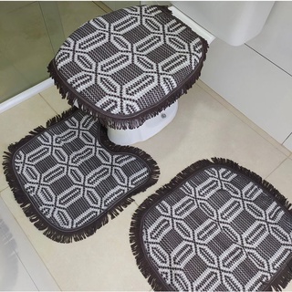 Kit Tapete para Banheiro com 3 peças | algodão | Jogo de Banheiro Decoração