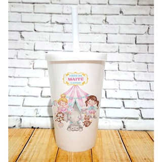 Copos Circo Rosa em Oferta na Shopee