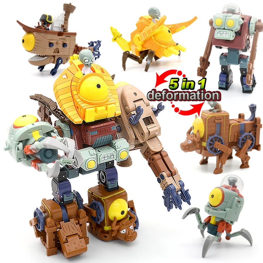 New Plants vs. Zombies Deformation Toy Robot Complete Mecha Giant King Kong King Boy Toy