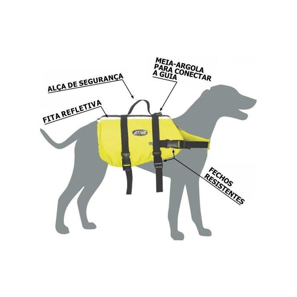 Colete Salva Vidas Para Cachorro Pet Vest Jt Ativa Rosa · foto 2