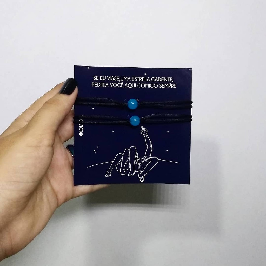 Par de pulseiras Casal que brilha no escuro