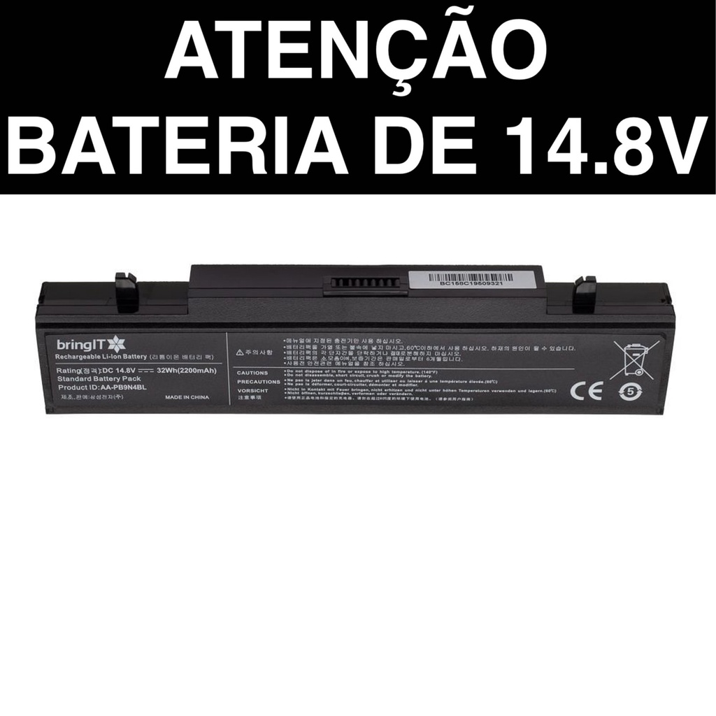 Bateria para Samsung rv411 rv415 Rv420 Aa-pb9n4bl 14.8v 2000mha