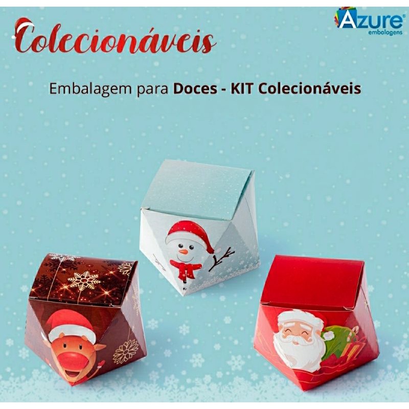 Caixinhas de natal colecionáveis para doces trufas pão de mel cupcake bala de coco palha italiana para Confeitaria e geral