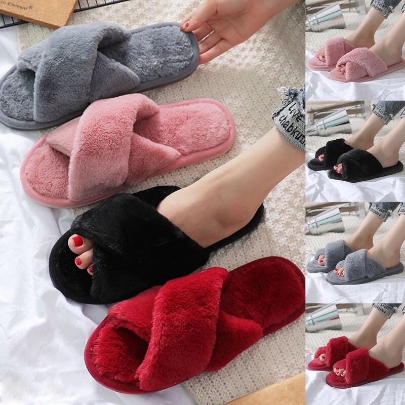 Pantufa Fluffy Novo Modelo  V009  Chinelo Da Casa botique qualidade boa Fenimino Super Macio e Confortaveis botique em Oferta na Shopee