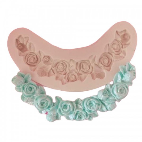 Molde De Silicone Ramo De Rosas Molde Para Confeitaria Molde Para Biscuit 258