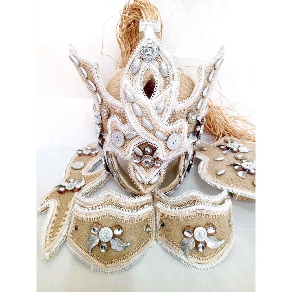 Paramenta de Ogum  Capacete de Ogum Palha Luxo