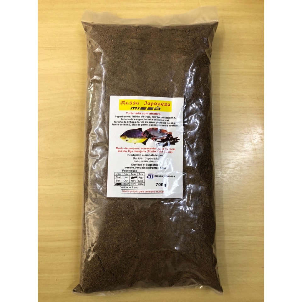 Isca para pesca MASSA JAPONESA MISSÔ. Peixes de couro e tambaqui, tambacu, carpas, pacu, tilápia. em Oferta na Shopee