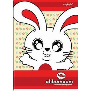 Cadernos Brochurão Alibombom  Vermelho - Capa Dura 123X  80 folhas - Kit com 05 unidades em Oferta na Shopee
