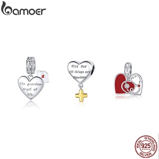 Bamoer 3 Estilos Prata 925 Encantos Para Pulseira E Colar DIY Joias Acessórios