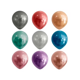 Balão 5 Polegadas Metalizado Redondo Balões Joy 25und em Oferta na Shopee
