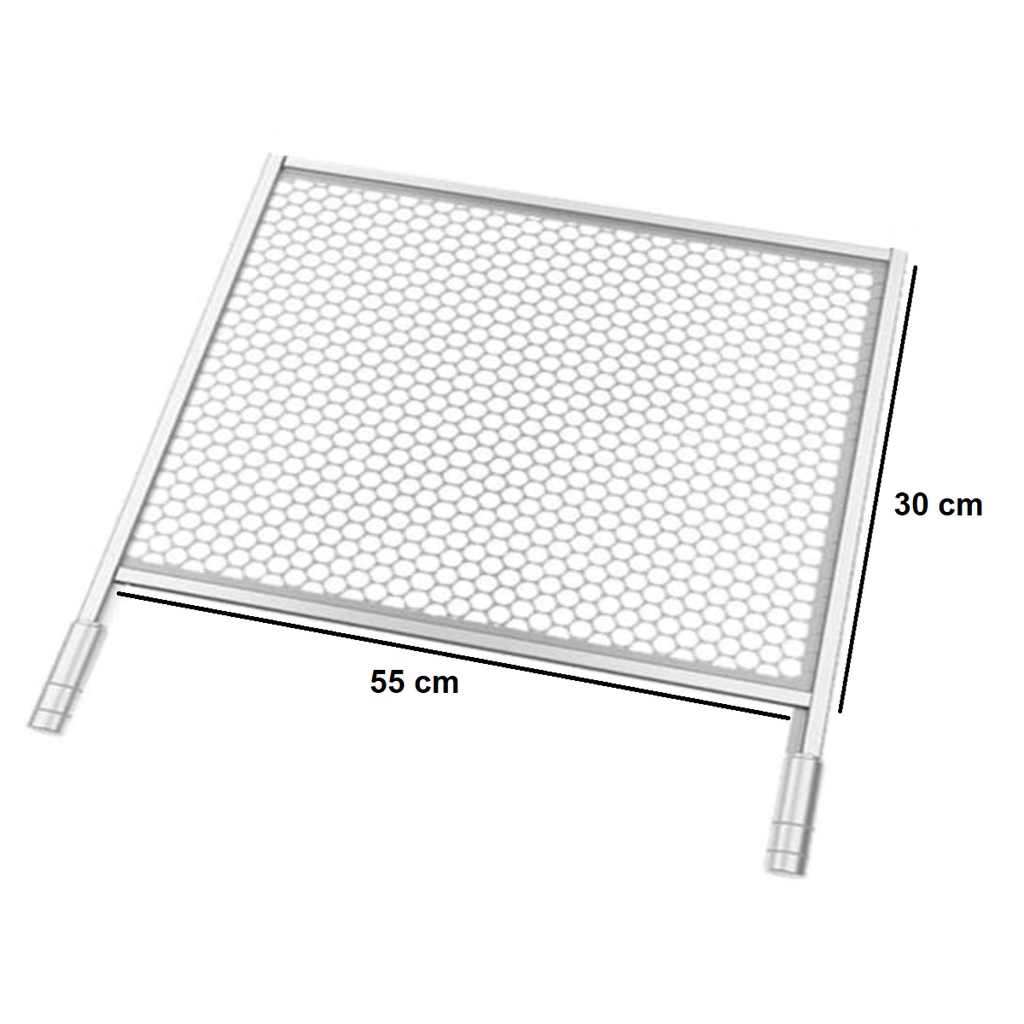 Grelha 55x30 Churrasqueira Aço Inox 430 Churrasco Top