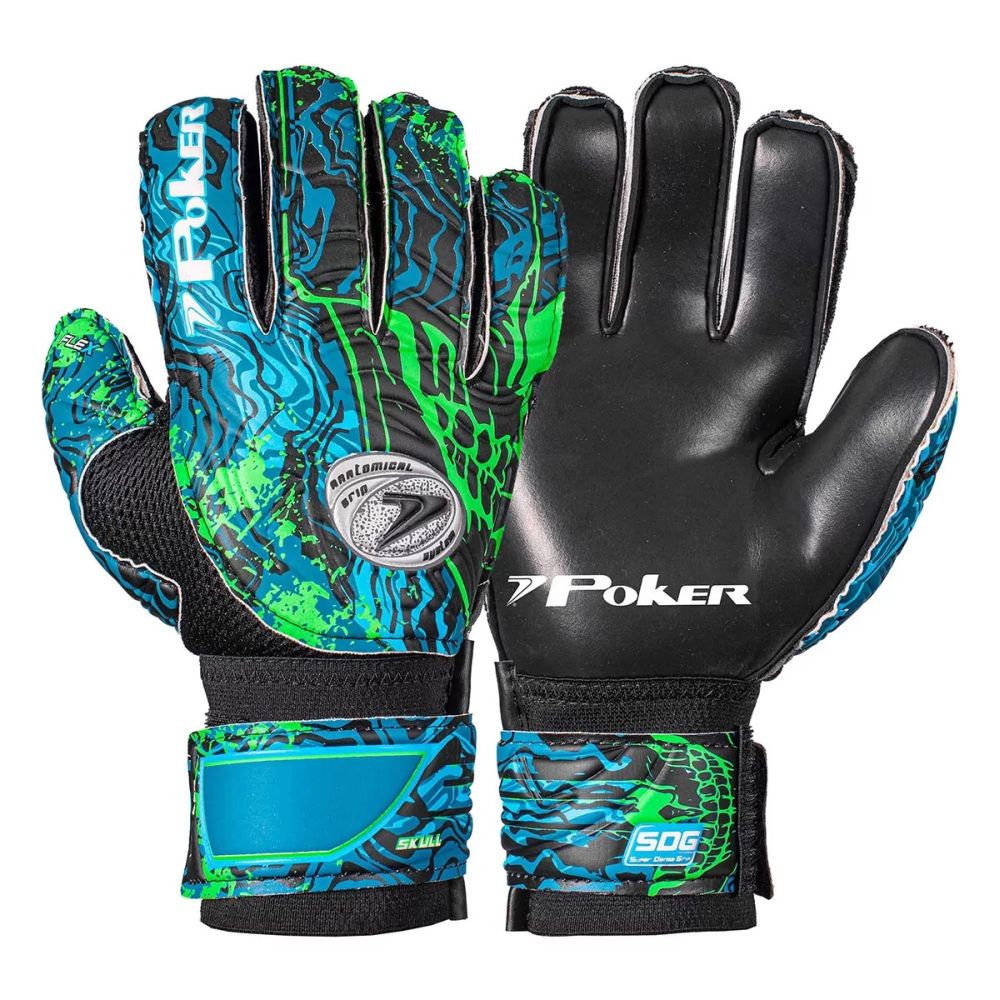 Luva de Goleiro Futebol de Campo Adulto Training Semi Profissional Skull